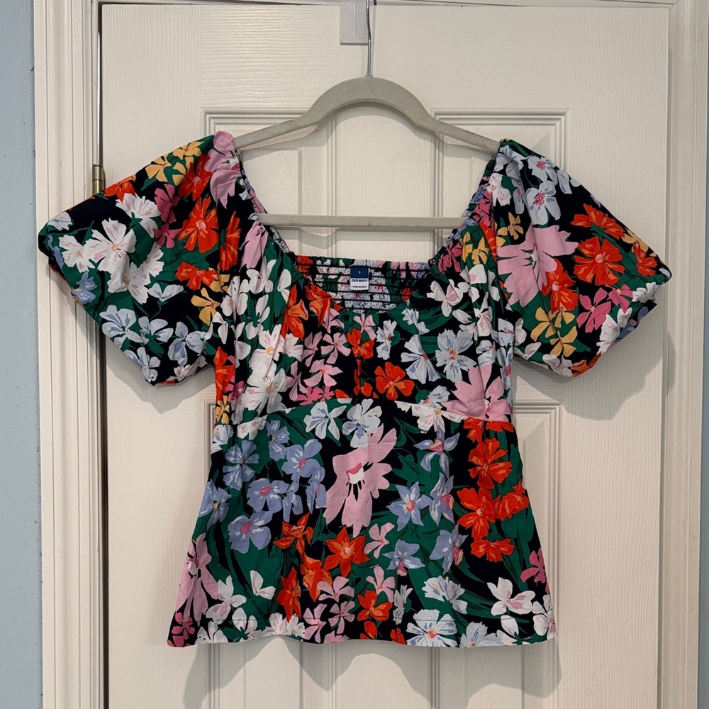 Old Navy Multicolor Floral Blouse